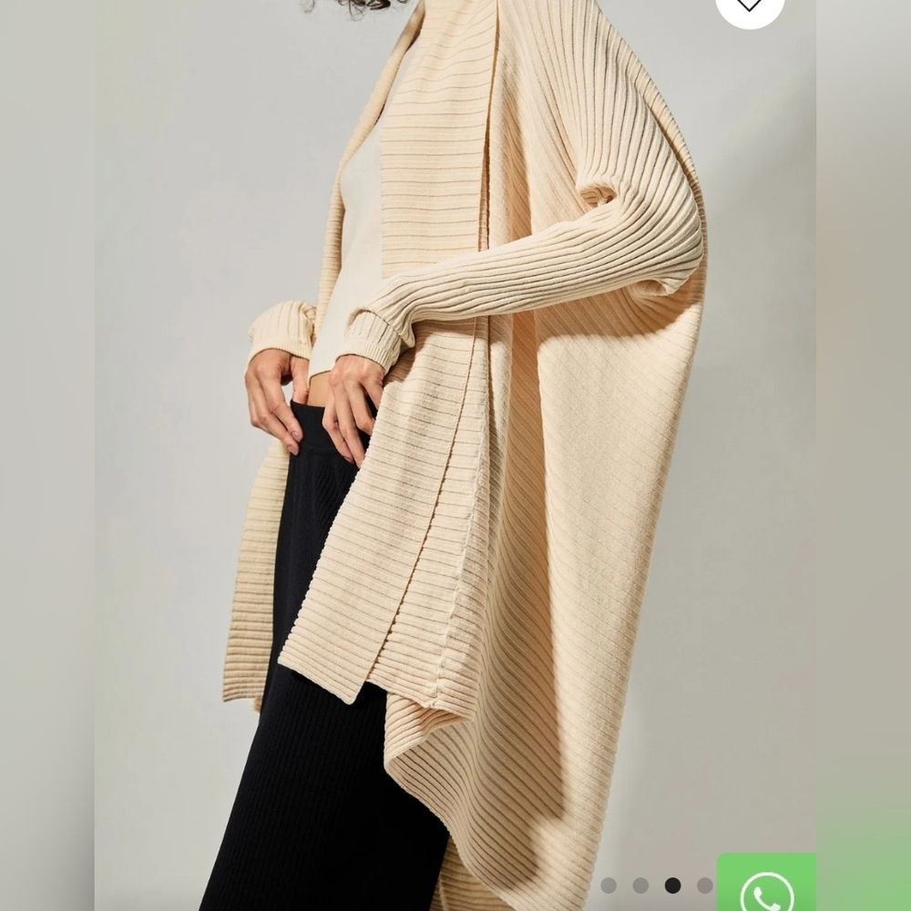 Anselmi Cocoon Coat Cream Women's Sweater Excellent